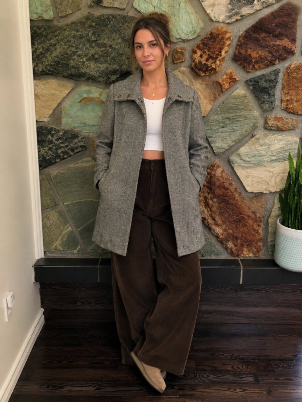 🖤 Costa Blanca Retro Wool Coat – Size Small (Fits XS–S) 🖤